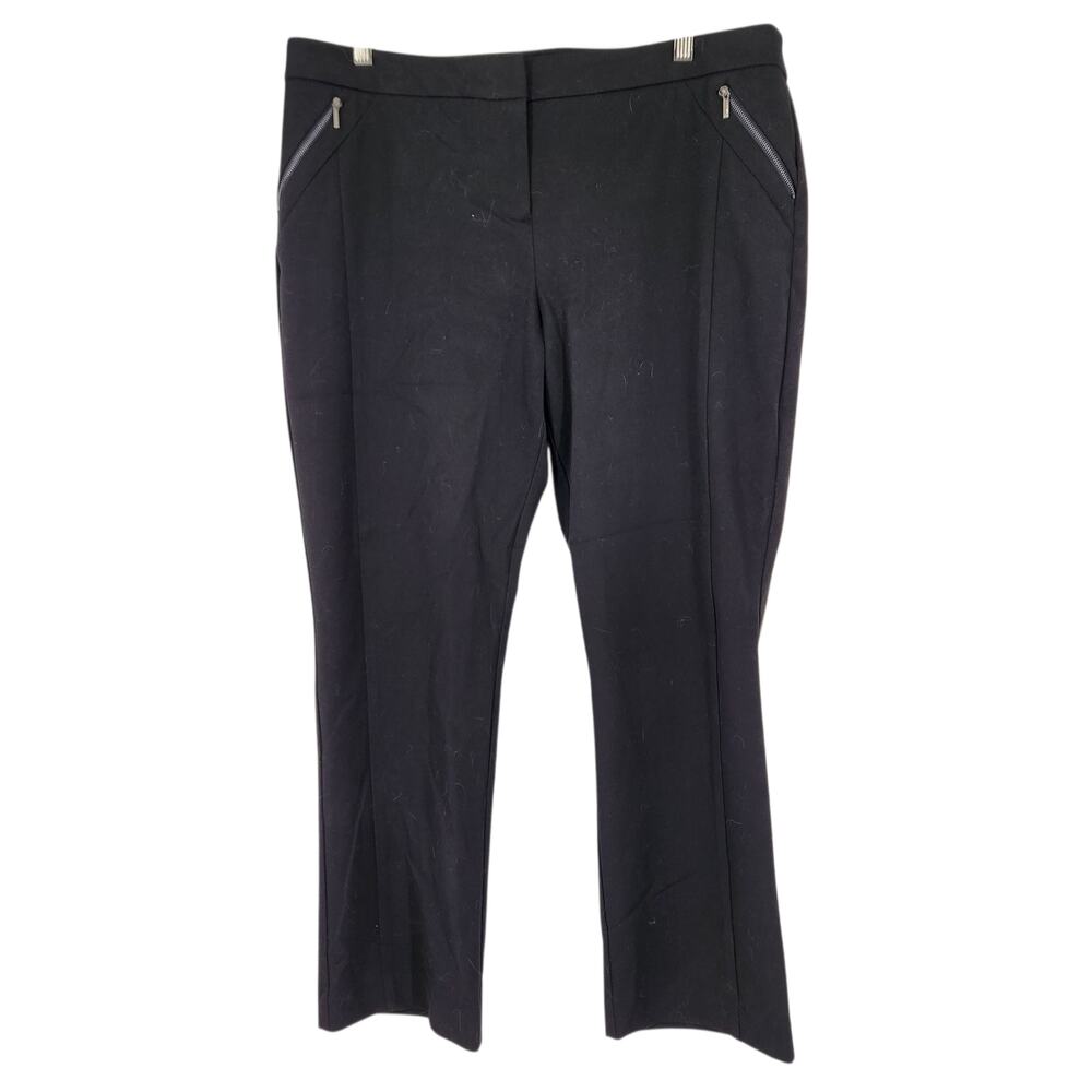 New York & Company Stretch Pants Size 18 Petite Black Straight Leg